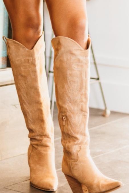 The Out West Suede Tall Cowboy Boot