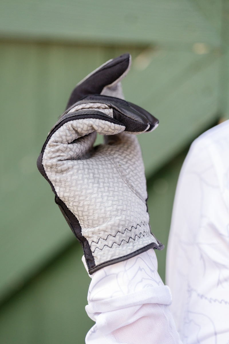 Oil-Tac Copper Tech™️ Leather Premium Riding Glove in Black