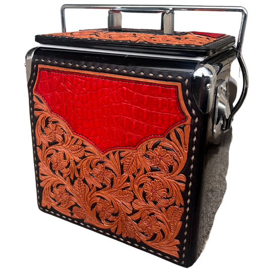 Retro Red Gator Cooler