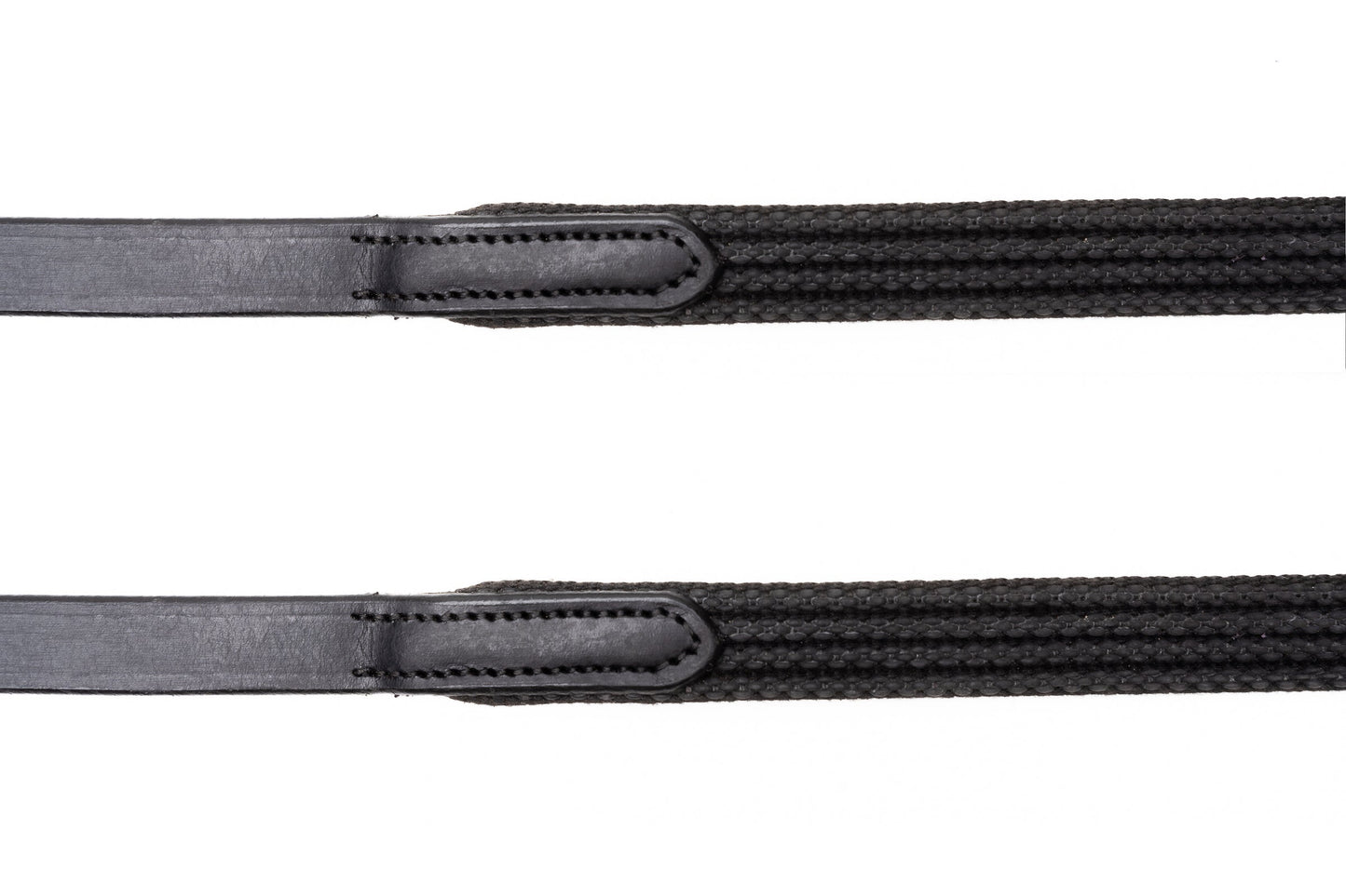 Sure Grip Rubber Reins with 4" Rein Stops-Superb Slim Rubber Woven Grip