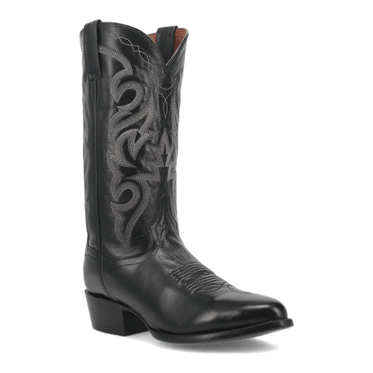 Men's Milwaukee Black Round Toe Boots by Dan Post