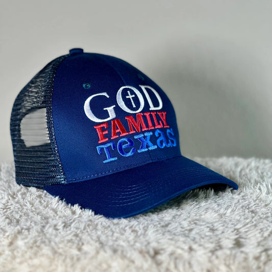 God. Family. Texas. Cap