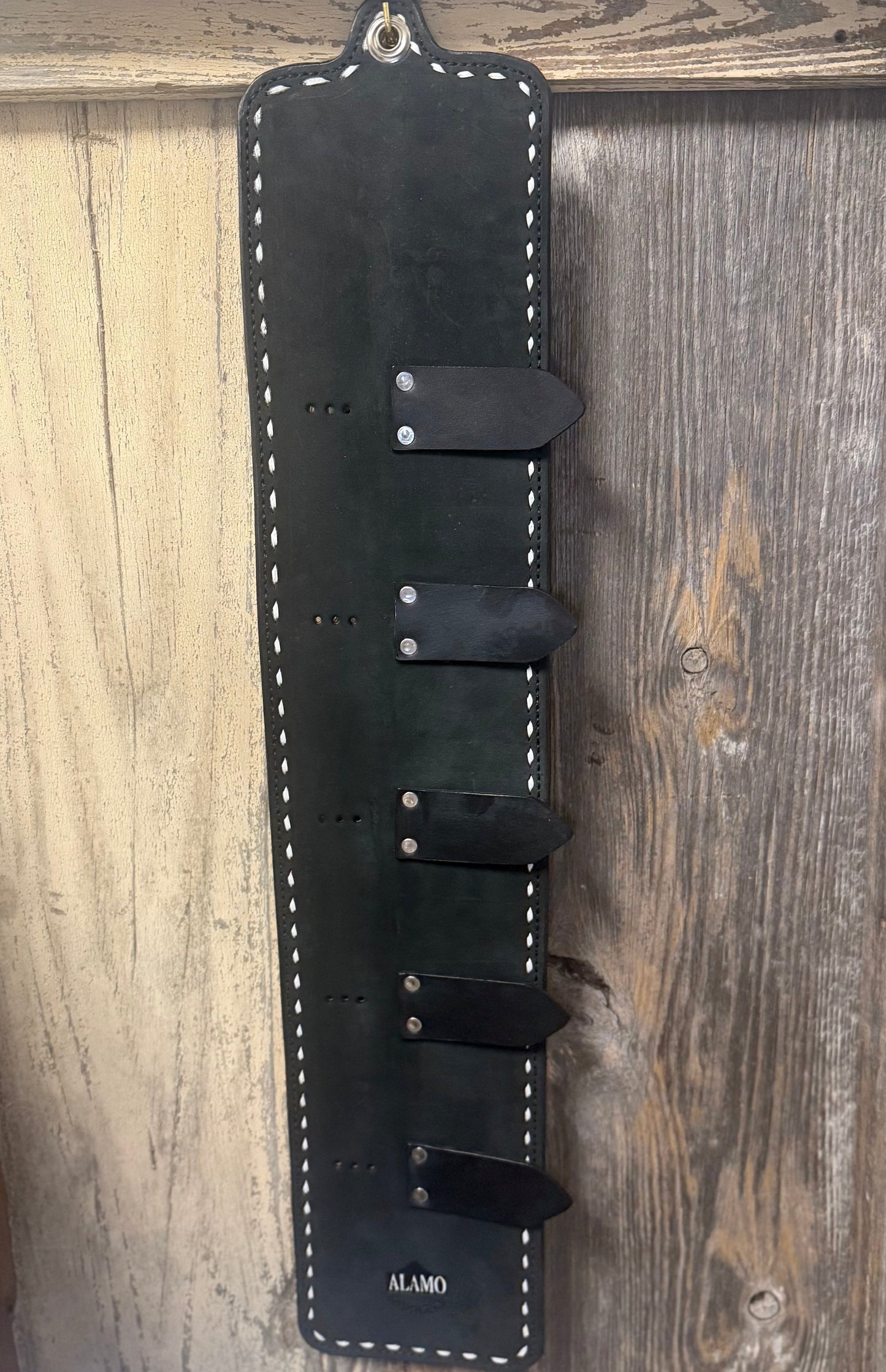 Black Roughout w/ Buckstitch Buckle Holder