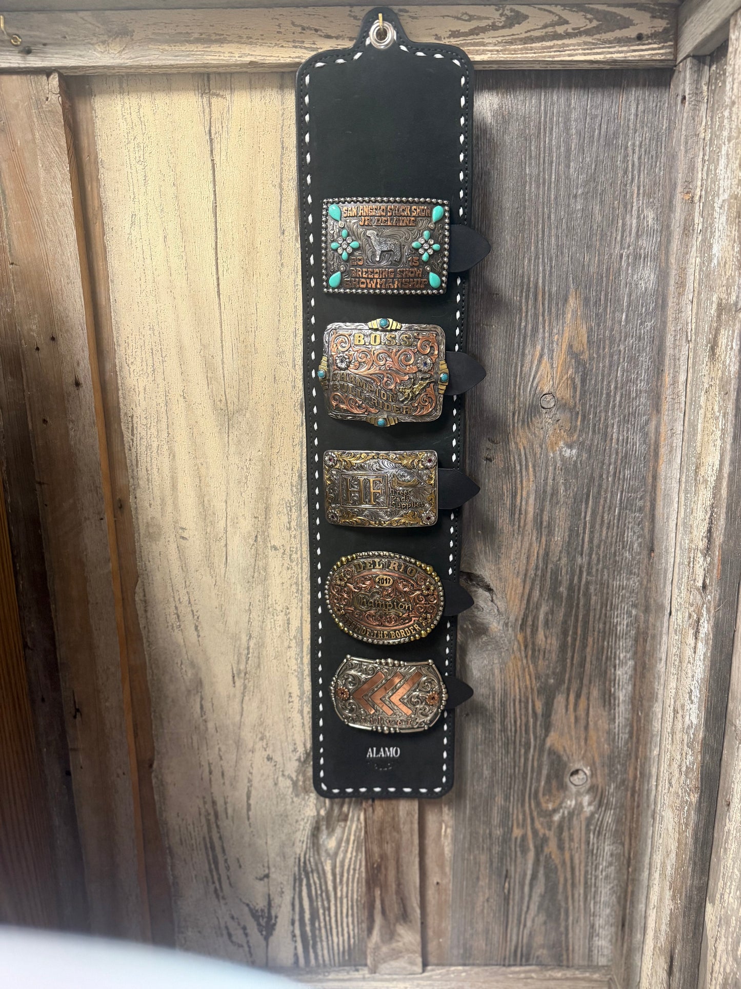 Black Roughout w/ Buckstitch Buckle Holder