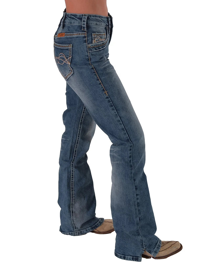 Cowgirl Tuff Ladies DFMI Faded Jeans