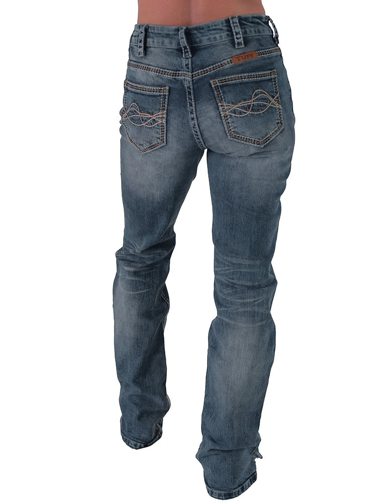 Cowgirl Tuff Ladies DFMI Faded Jeans