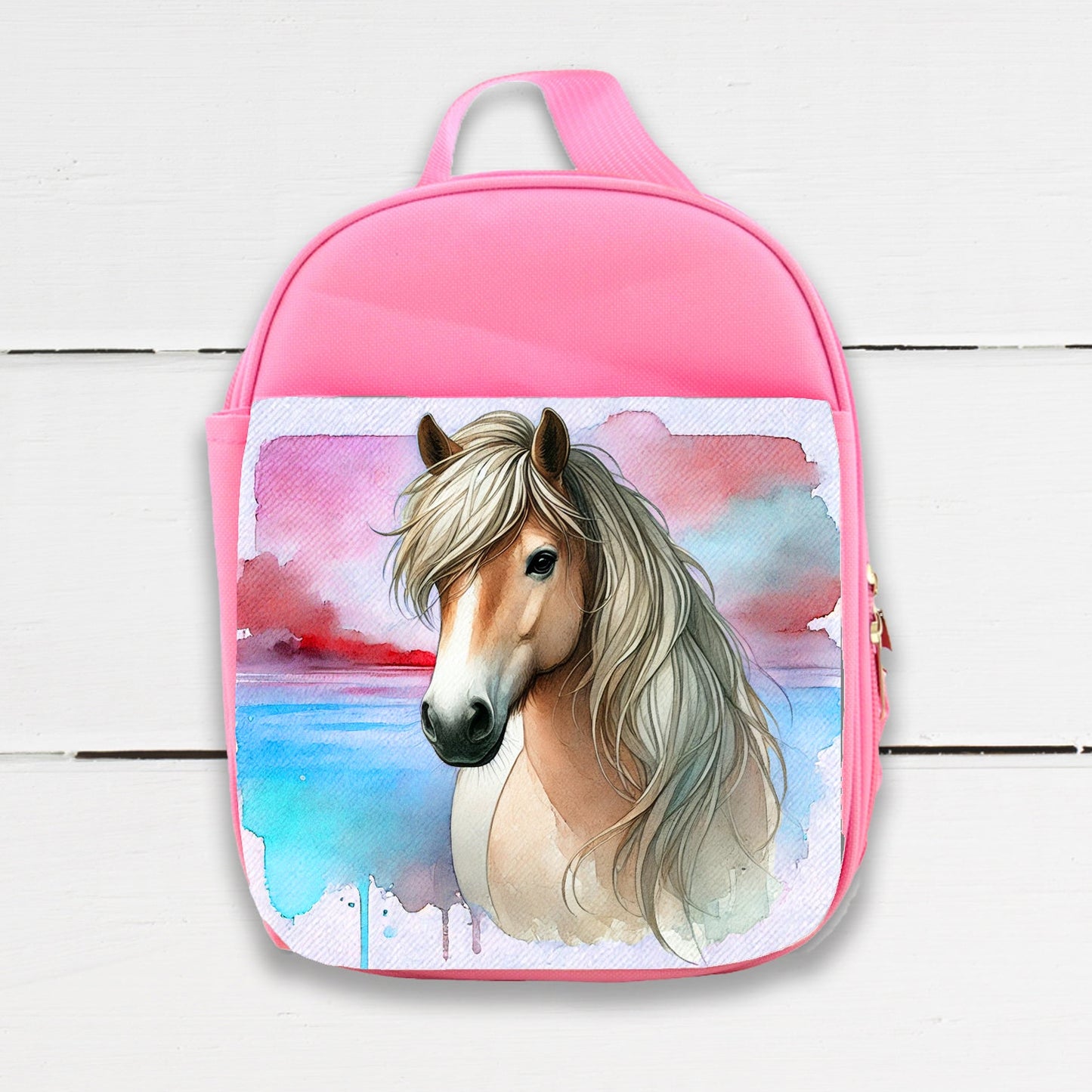 Watercolor Horses Insulated Lunch Bag