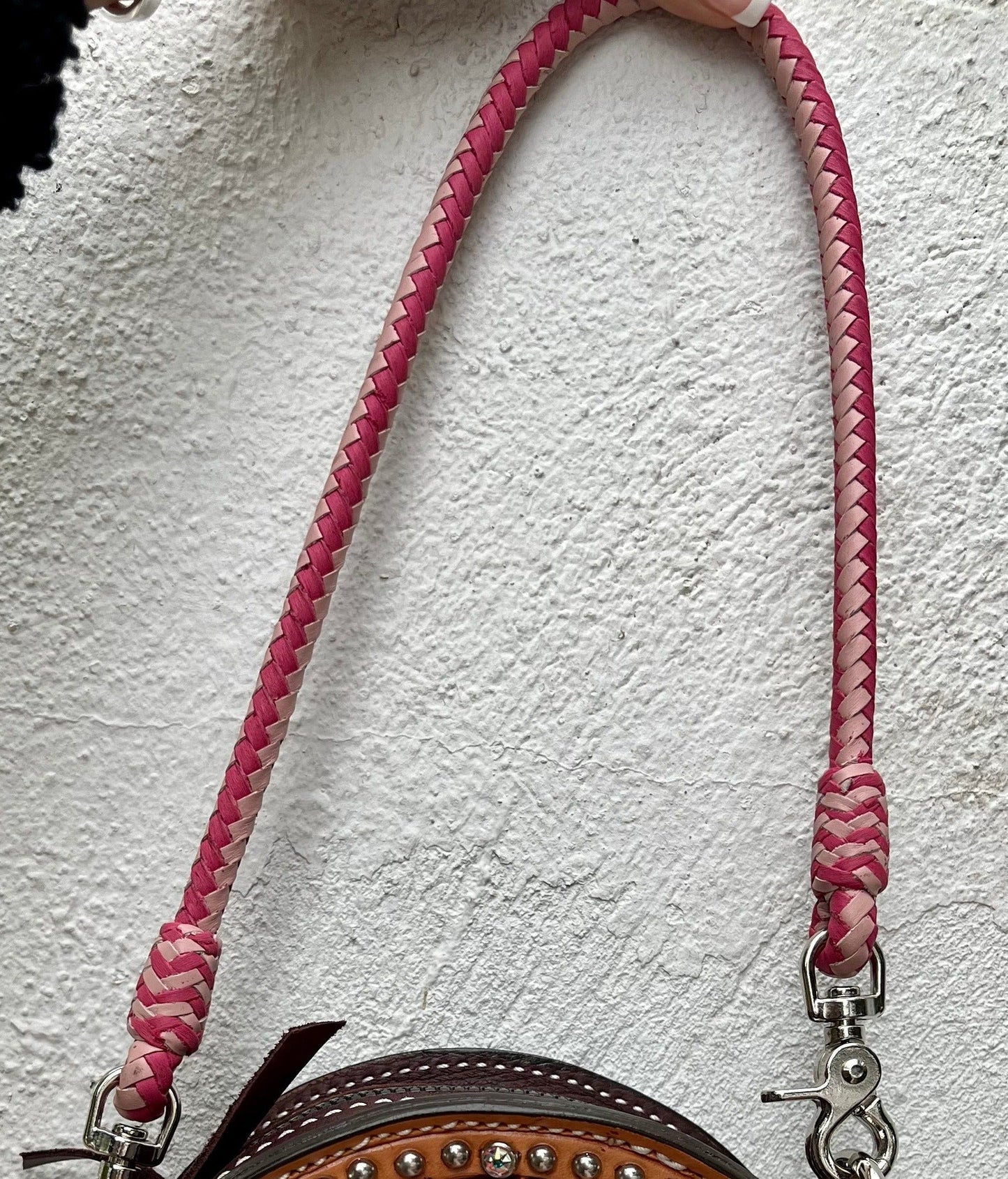 Hand braided strap (CLUTCH (22")& SHOULDER (38") LENGTHS! )
