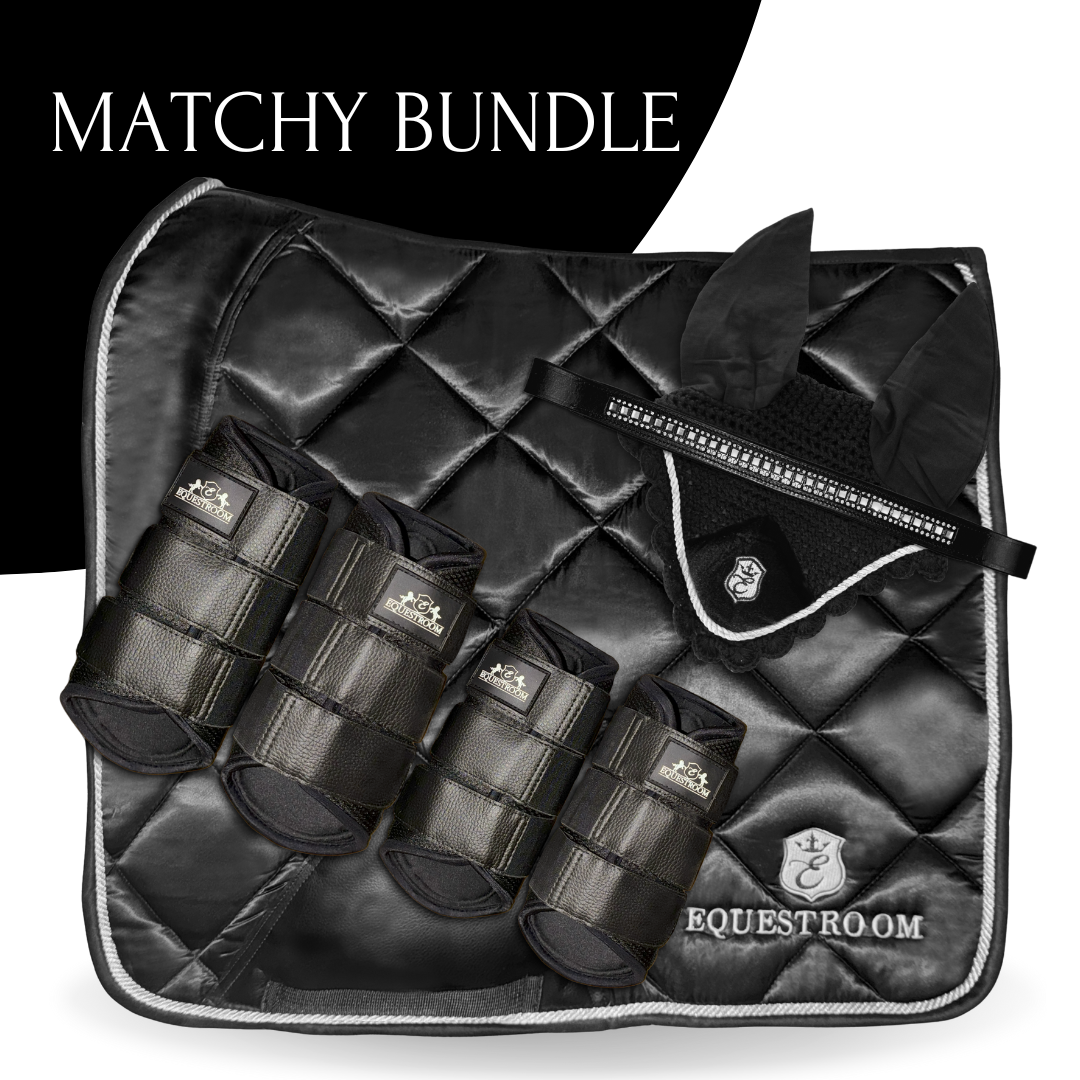 B&W - Black Saddle Pad Set