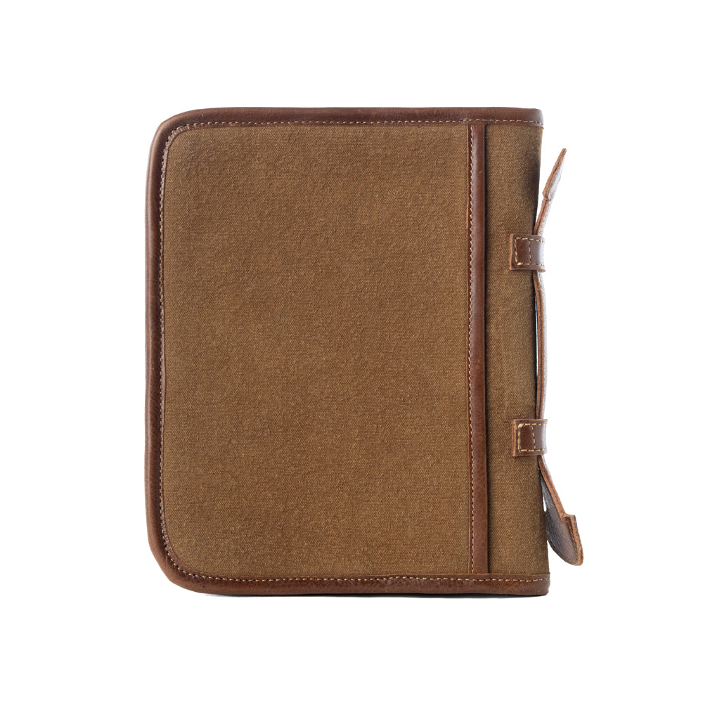 Myra Holycross Western Bible Cover in brown with flap closure and handtooled detail