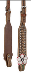 Silver Royal 3D White Poppy Headstall and Breast Collar Set