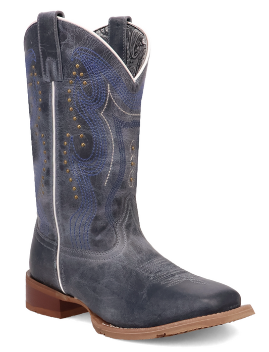 Women's Blue Chic Leather Boot by Dan Post
