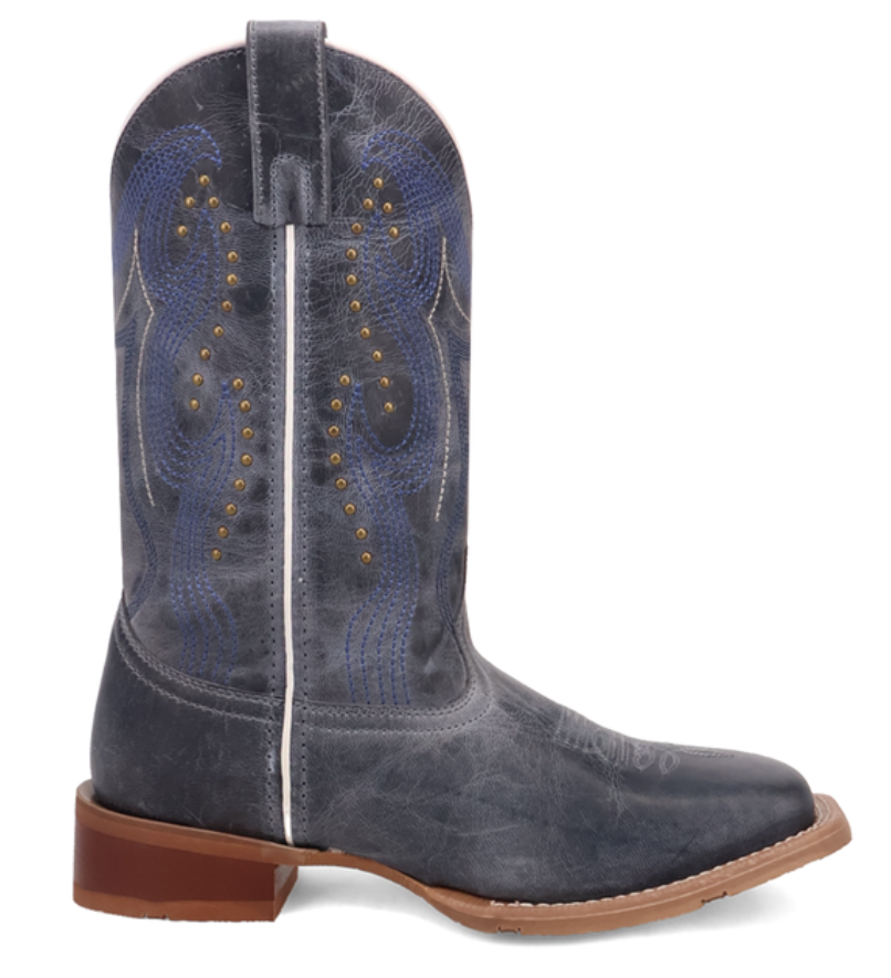 Women's Blue Chic Leather Boot by Dan Post