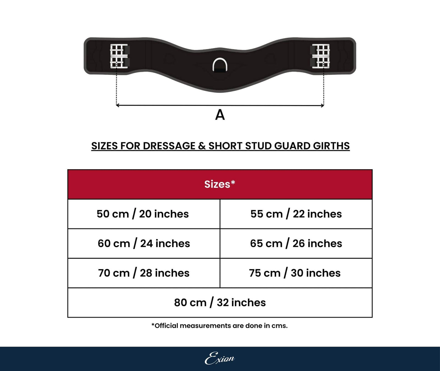 ExionPro Dressage Leather Horse Girth