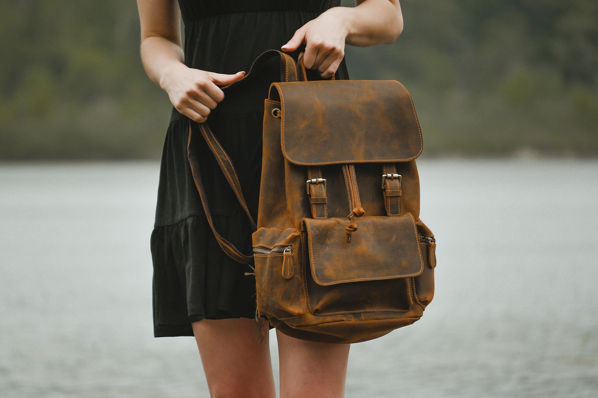 brown vintage haiku leather backpack The Hagen Backpack | Vintage Leather Backpack | Brown
