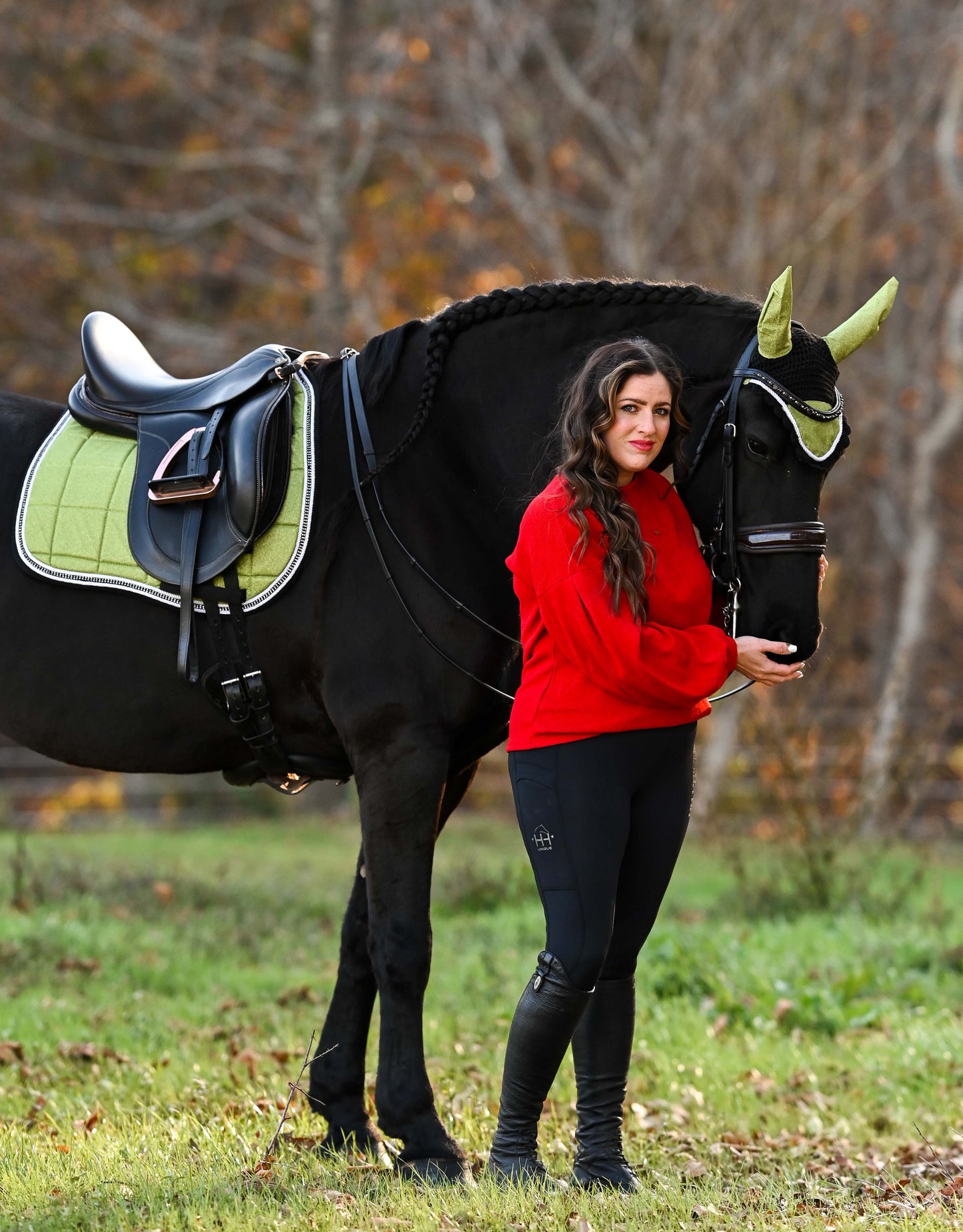 Lemongrass Saddle Pad Set