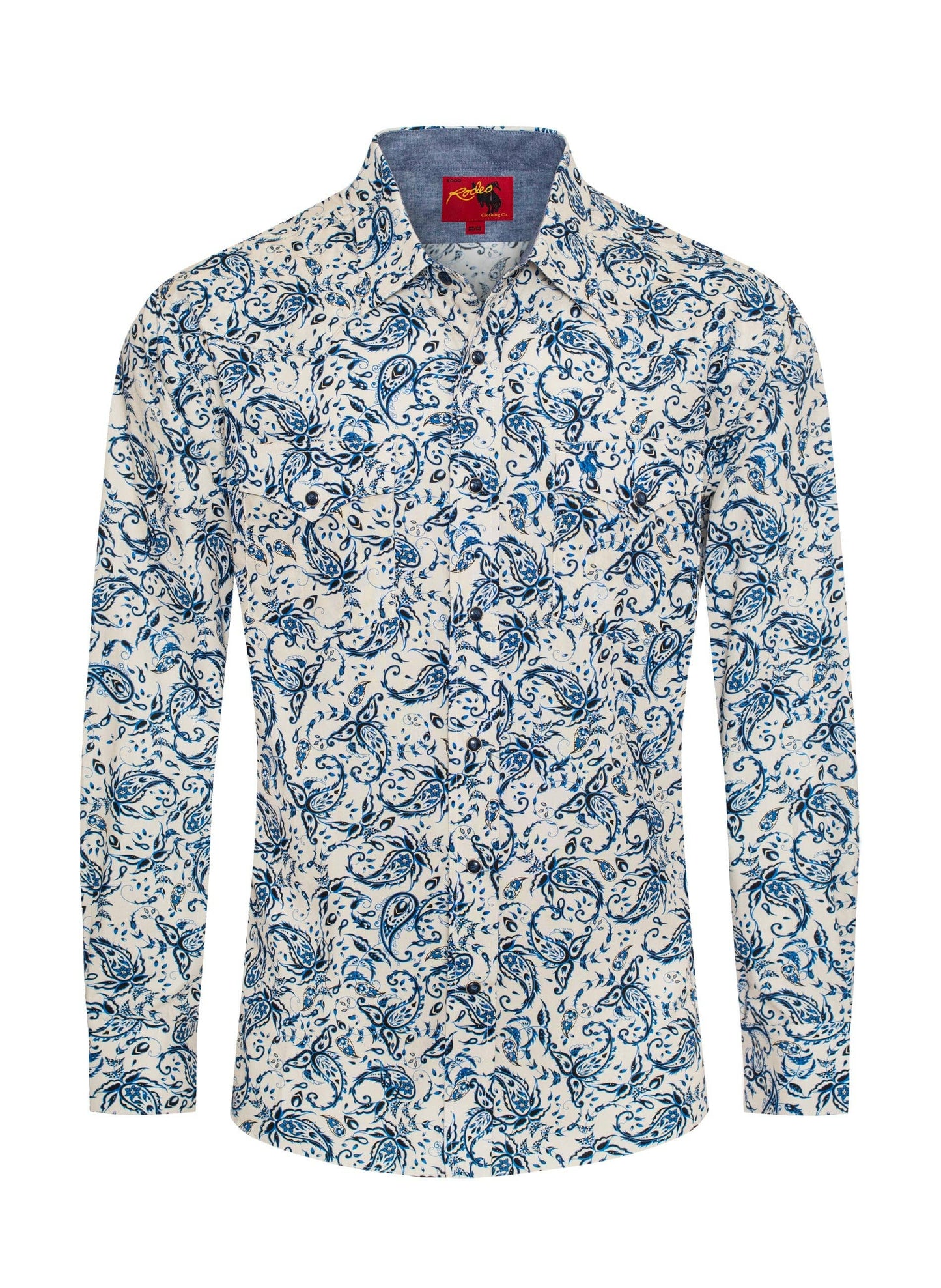 Men's Western Pearl Snap Print Shirt - PS100L-1079: S