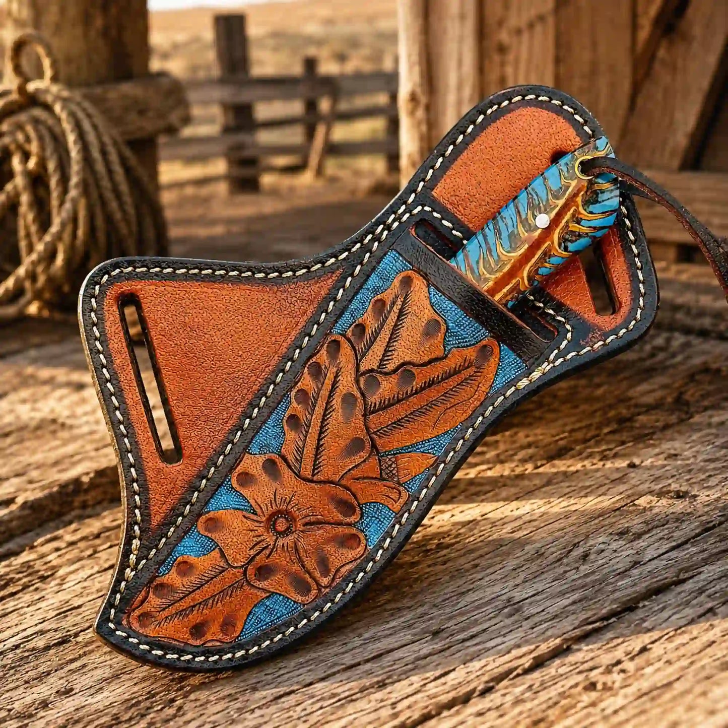 Buckaroo Knife | Rasp Steel with Pine Cone Handle