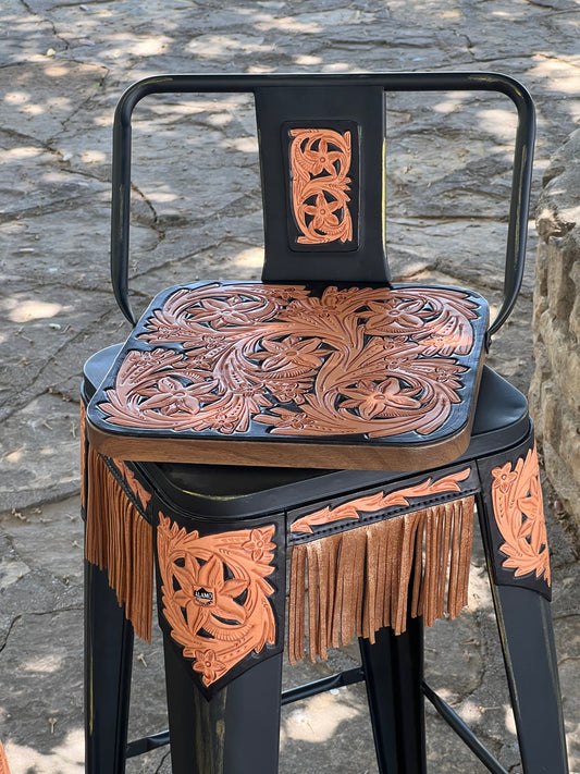 THE GOLDEN COWBOY Bar Stools w/ Short Back