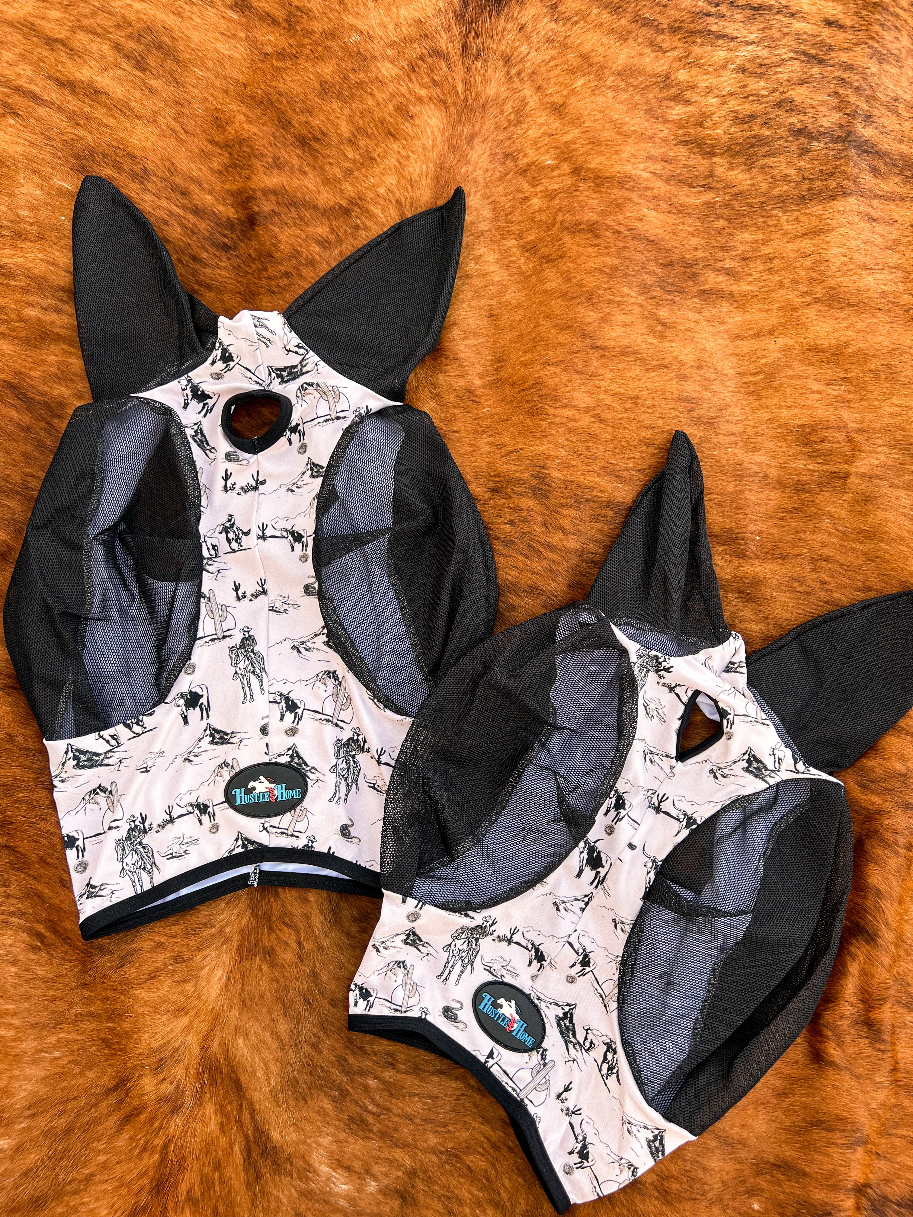 Cowboy Toile Fly Mask – Lazy B Western Wear & Tack