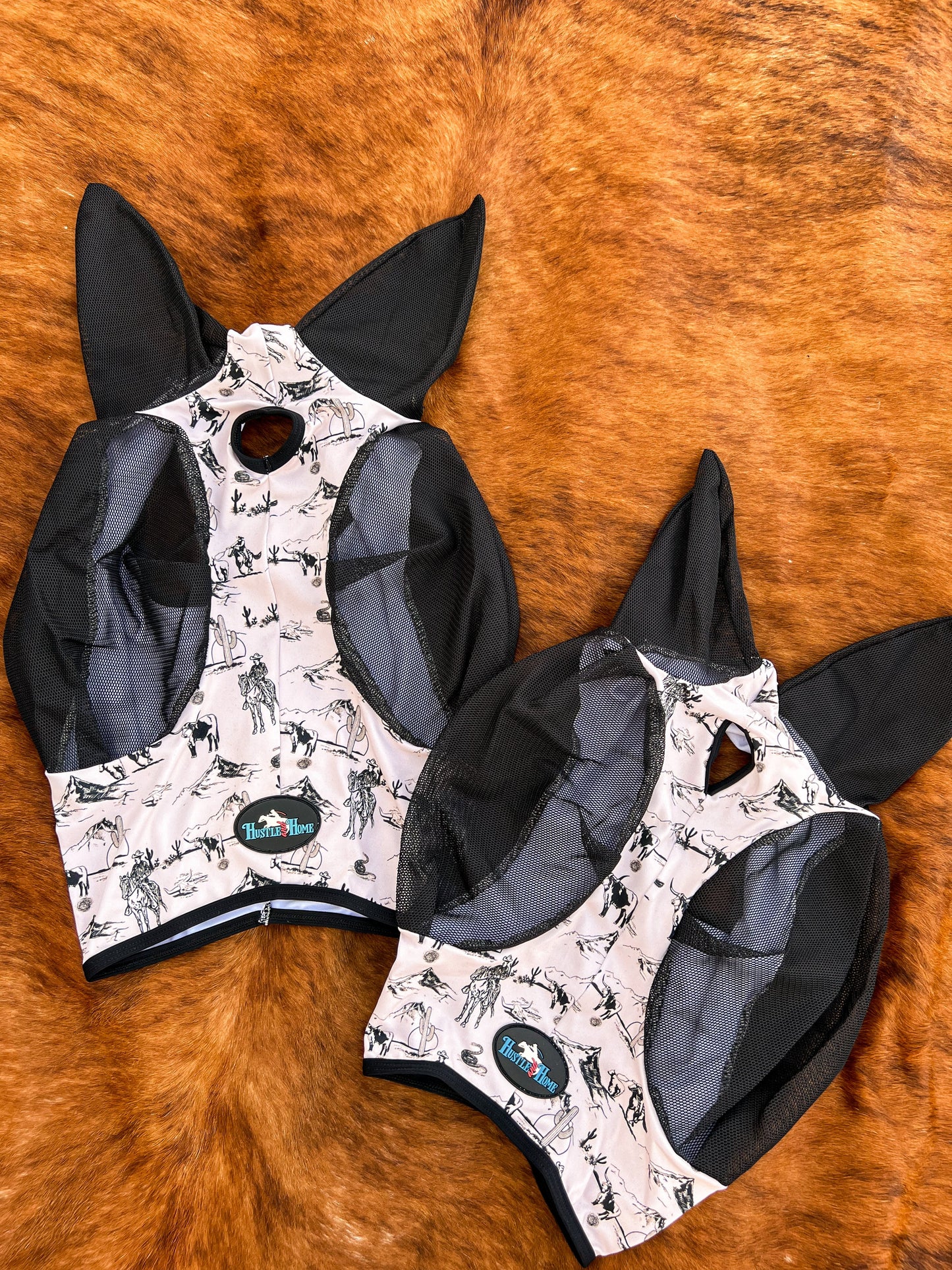 Cowboy Toile Fly Mask