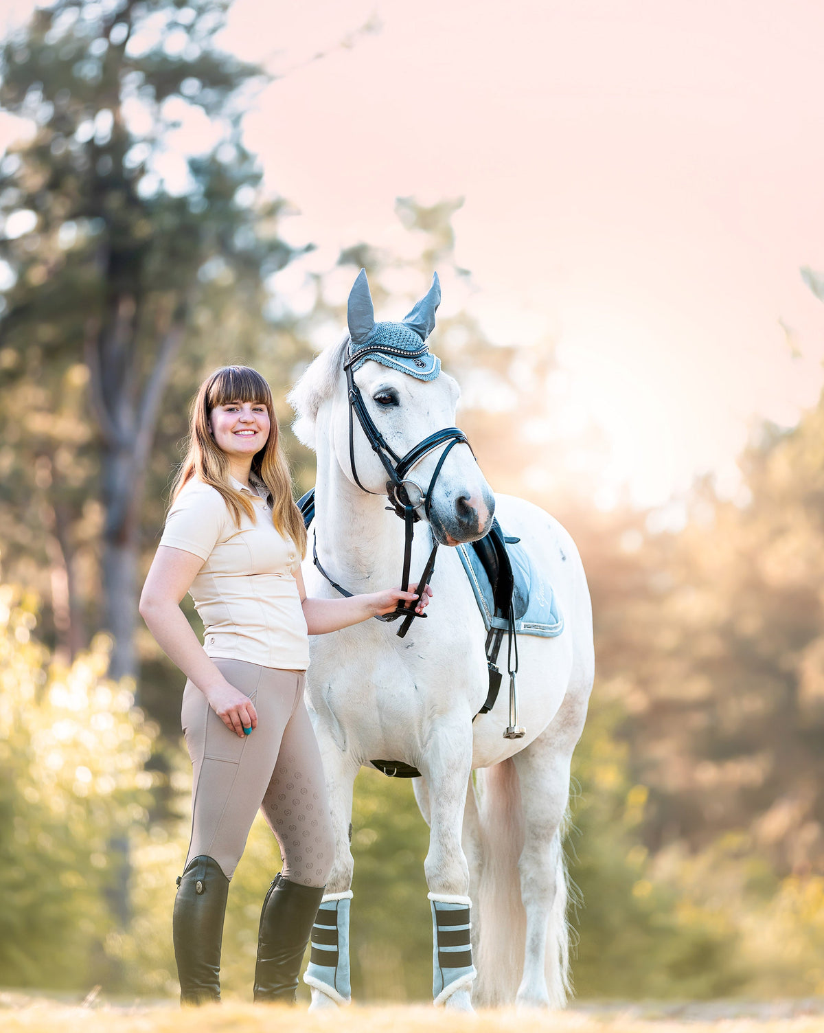 Moonstone Blue Saddle Pad Set