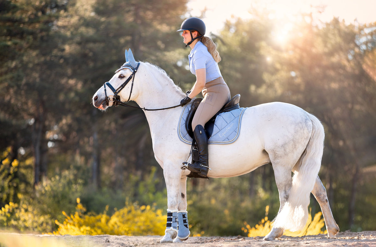 Moonstone Blue Saddle Pad Set