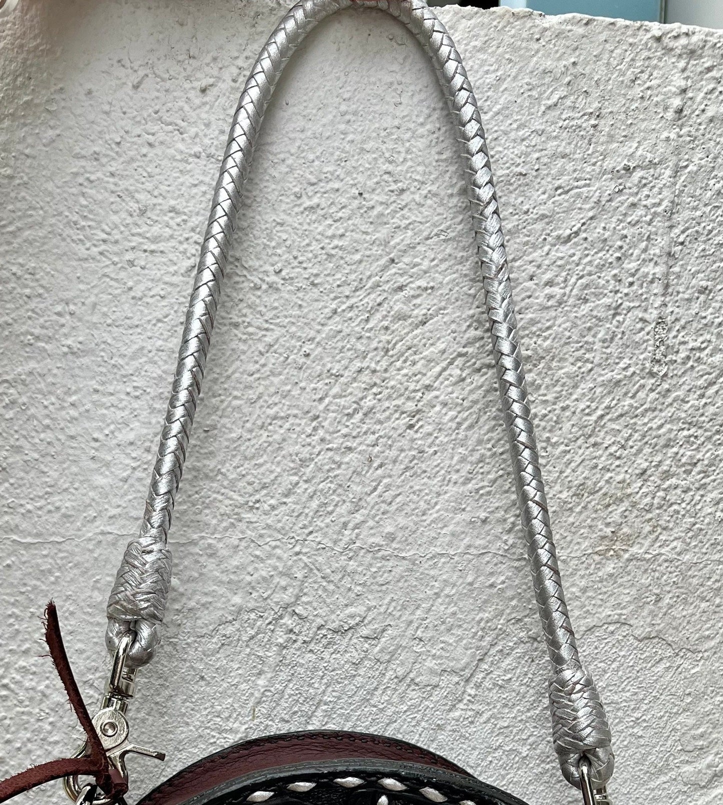 Hand braided strap (CLUTCH (22")& SHOULDER (38") LENGTHS! )
