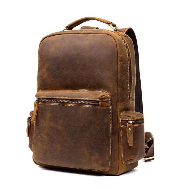 The Langley Backpack | Genuine Vintage Leather Backpack | Brown | 15 Inches The Langley Backpack | Genuine Vintage Leather Backpack | Brown | 15 Inches