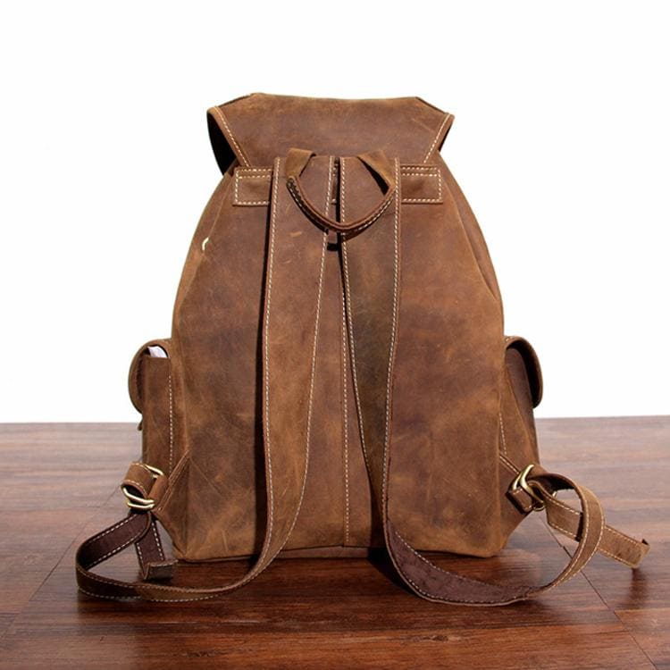 distressed leather backpack brown The Asmund Backpack | Genuine Leather Rucksack