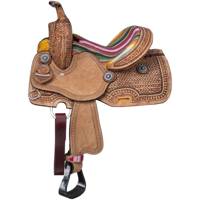 Silver Royal Serape Barrel Saddle