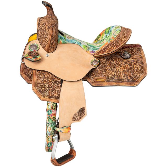 Silver Royal Youth Cactus Barrel Saddle