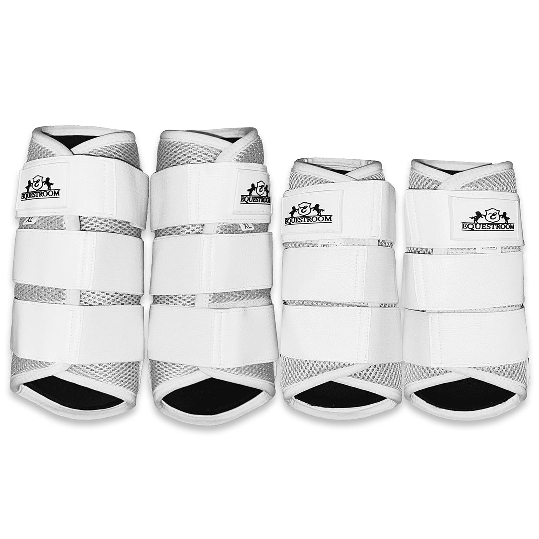 B&W - White Brushing Boots (Set of 4)