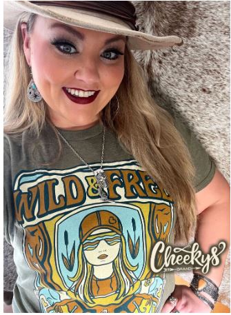 Ladies Wild & Free Tee by Cheekys