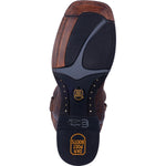Mens Square Toe Python Patterned Leather Boot - KA