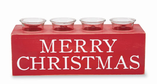 Merry Christmas Votive Holder by Mud Pie