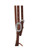 Synergy® Latigo Leather Lined Headstall with Floral Designer Hardware