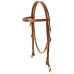 Deluxe Latigo Leather Browband Headstall, Brown