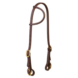 Working Cowboy Sliding Ear Headstall Buckle Bit Ends 5/8" Solid Brass