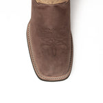Men's Ferrini Square Toe - Chocolate with Antique Saddle Brown