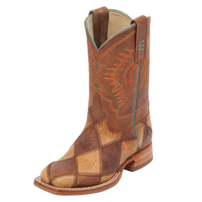 Youth Horse Power "Crazy Train Patchwork" Boots