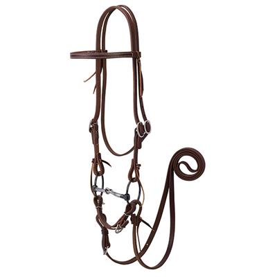 Weaver Working Tack Bridle with Ring Snaffle Mouth Bit