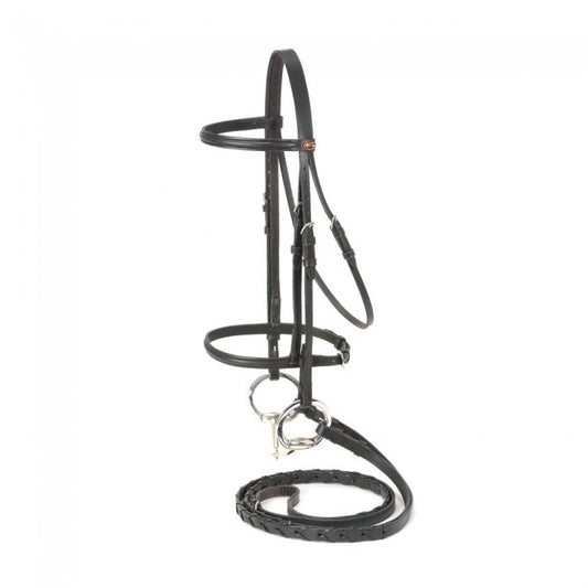 Silver Fox Raised Snaffle Bridle - Miniature Size