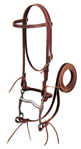 Weaver Latigo Leather Browband Bridle with Single Cheek Buckle