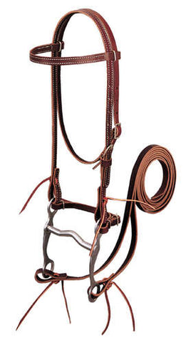 Weaver Latigo Leather Browband Bridle with Single Cheek Buckle