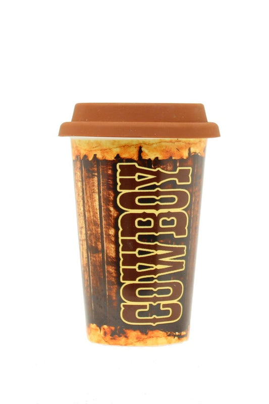 Porcelain Travel Cup - 20 oz - Cowboy