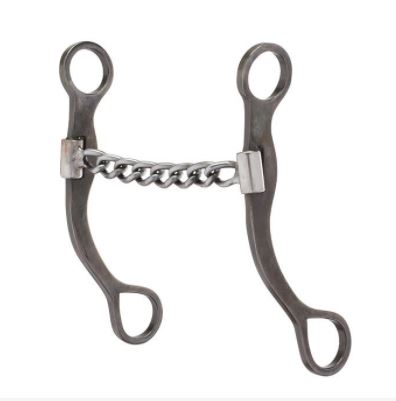 Professional Antiqued Shank Bit, 5" Sweet Iron Polished Chain Mouth