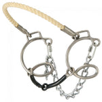 Kelly Silver Star 6" Cheek Sweet Iron Snaffle w/Rope Nose