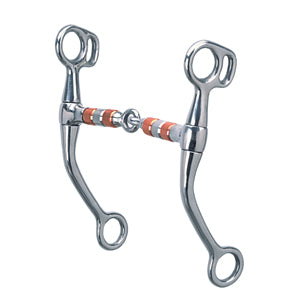Tom Thumb Snaffle Bit, 5" Roller Mouth, Stainless Steel