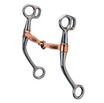 Tom Thumb Snaffle Bit, 5" Copper Mouth, Stainless Steel